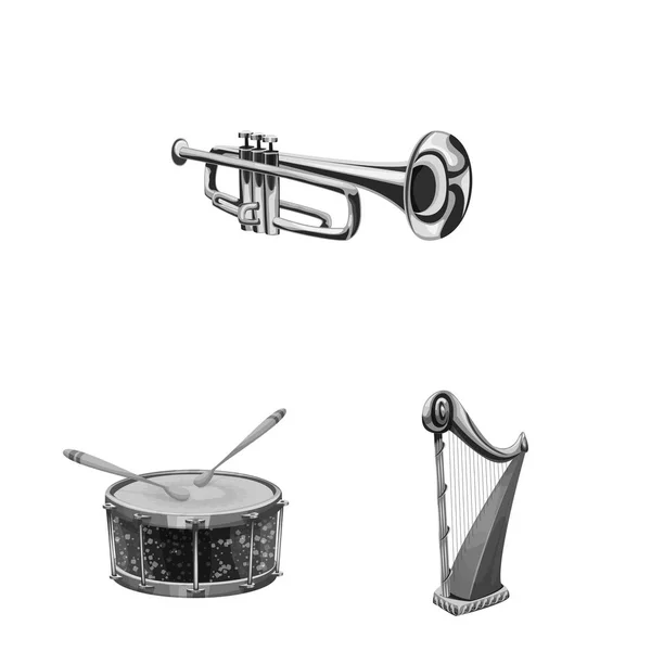Vektorové ilustrace hudby a doladit znamení. Sbírku hudby a nástroj zásob vektorové ilustrace. — Stockový vektor