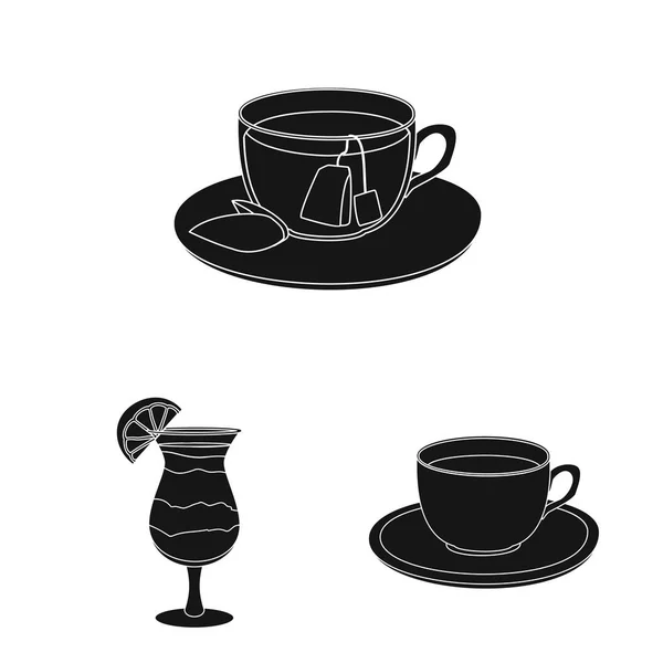 Vector ontwerp van drank en bar-logo. Collectie van drank en partij voorraad vectorillustratie. — Stockvector