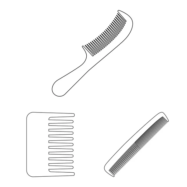 Illustration vectorielle de brosse et icône de cheveux. Ensemble de brosse et brosse à cheveux symbole de stock pour la toile . — Image vectorielle