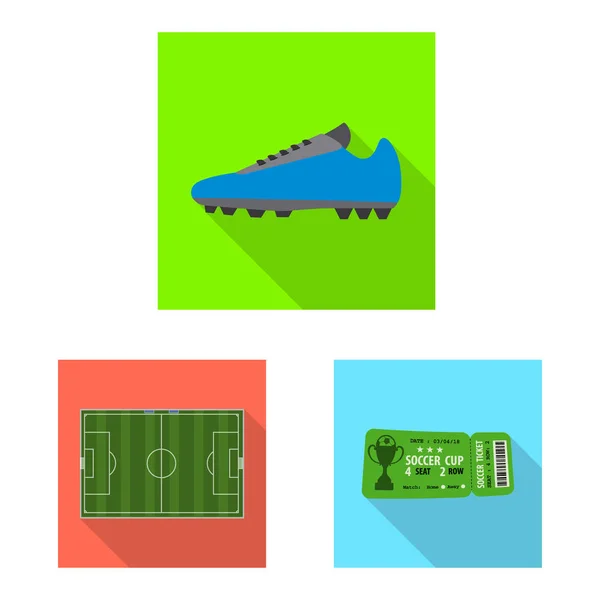 Isolated object of soccer and gear symbol. Set of soccer and tournament vector icon for stock. — Stock Vector