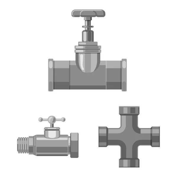 Projeto vetorial do logotipo da tubulação e do tubo. Coleção de ilustrações vetoriais de tubulação e tubulação . —  Vetores de Stock