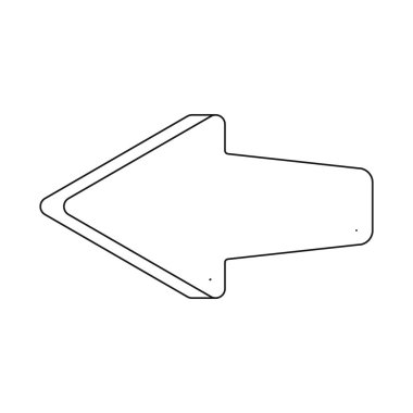 Öğe ve ok logo vektör tasarımı. Hisse senedi için öğe ve yön vektör simge kümesi.