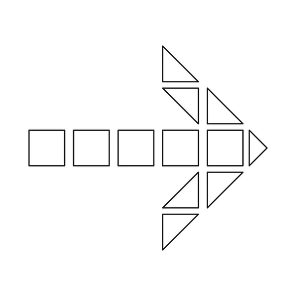 Vektorillustration av element och pilen ikonen. Uppsättning av element och riktning lager vektorillustration. — Stock vektor