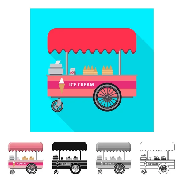 Objeto aislado de mercado e icono exterior. Colección de mercado e ilustración de vectores de existencias de alimentos . — Vector de stock