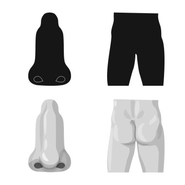 İnsan ve yarım işareti vektör tasarımı. İnsan ve kadın hisse senedi simgesi için web topluluğu.