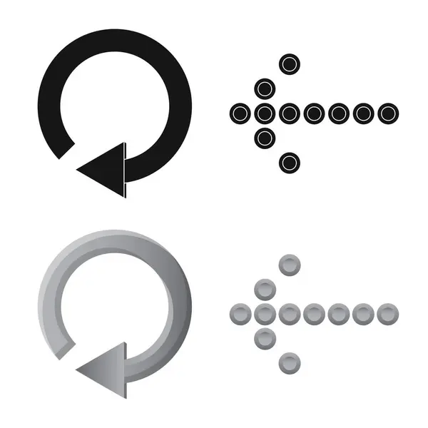 Objet isolé de l'élément et de l'icône flèche. Ensemble d'illustration vectorielle d'élément et de direction . — Image vectorielle