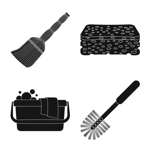 Objeto aislado de limpieza e icono de servicio. Colección de limpieza y vector doméstico icono para stock . — Archivo Imágenes Vectoriales
