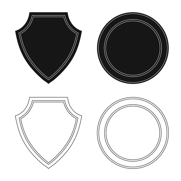 Projeto vetorial de emblema e sinal de crachá. Conjunto de emblema e ícone de vetor de adesivo para estoque . — Vetor de Stock