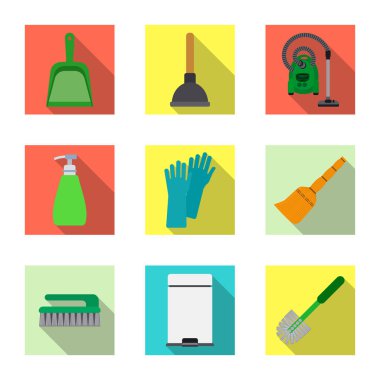 Temizlik ve servis simge vektör Illustration. Temizlik ve ev hisse senedi simgesi web için kümesi.