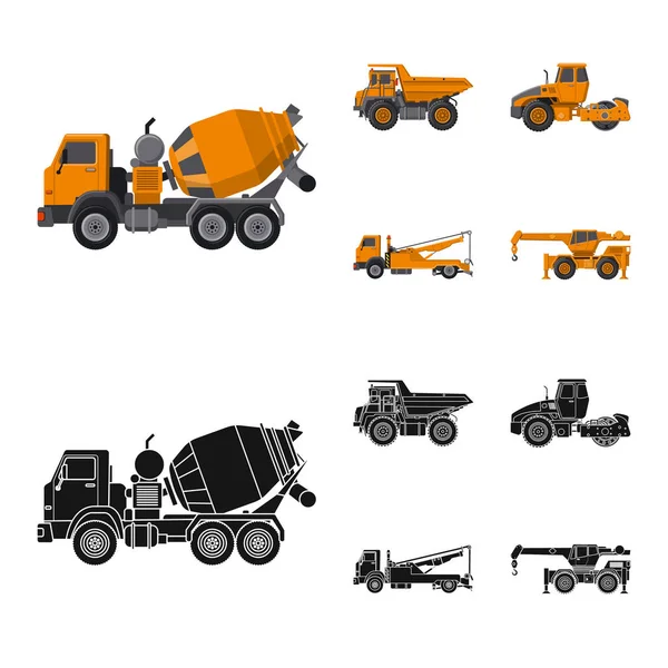 Ilustración vectorial del signo de construcción y construcción. Colección de construcción y maquinaria símbolo de stock para la web . — Vector de stock