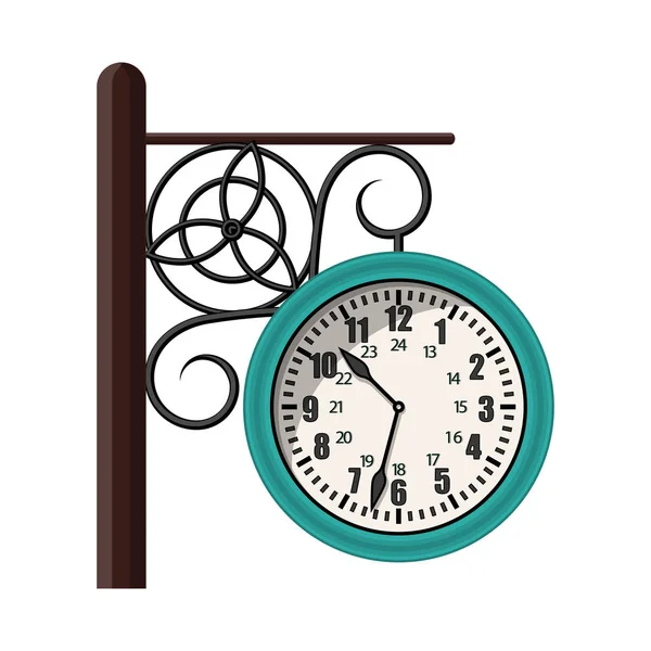 Vector illustration of clock and time sign. Collection of clock and circle stock vector illustration. — Stock Vector