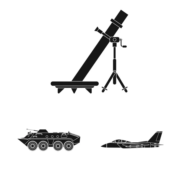 Векторная Иллюстрация Логотипа Оружия Оружия Коллекция Оружия Армейских Векторных Значков — стоковый вектор