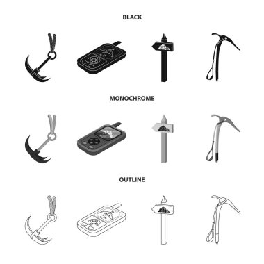 Dağcılık ve tepe sembolü yalıtılmış nesne. Kamp ve dağcılık Topluluğu web için hisse senedi simgesi.