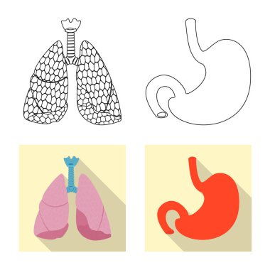 Vücut ve insan simge vektör çizimi. Vücut ve web için tıbbi hisse senedi simgesi.