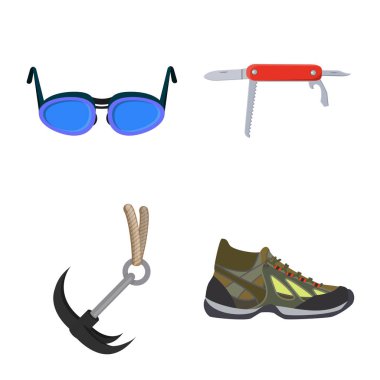 Dağcılık ve tepe logo vektör tasarımı. Kamp ve dağcılık Topluluğu web için hisse senedi simgesi.