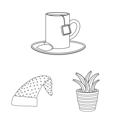 Rüyalar ve gece simge vektör Illustration. Rüyalar ve hisse senedi için yatak odası vektör simge kümesi.