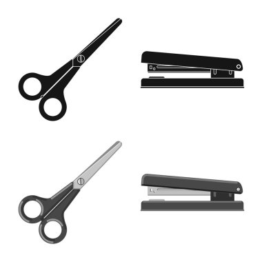 Yalıtılmış nesne ofis ve tedarik sembolü. Ofis ve okul hisse senedi simgesi için web topluluğu.