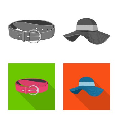 Kadın ve giyim simge vektör Illustration. Kadın ve giyim hisse senedi vektör çizim topluluğu.