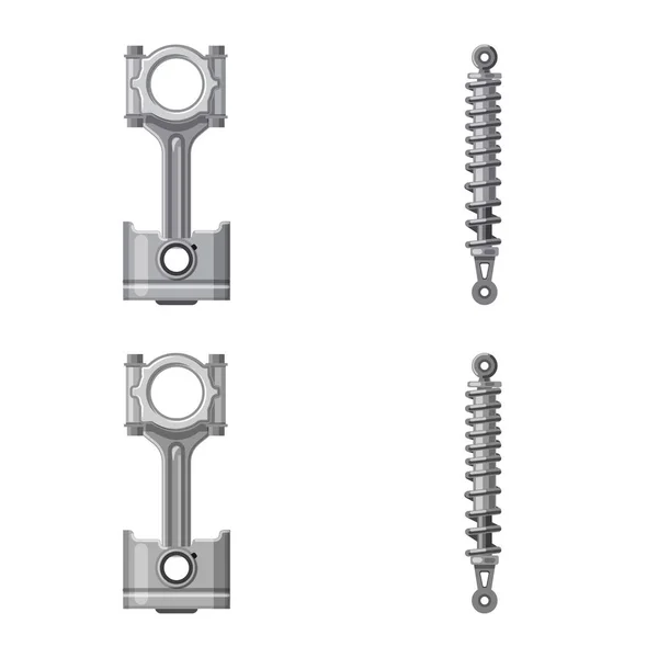 Isoliertes Objekt des Auto- und Teilelogos. Set von Auto-und Auto-Vektor-Symbol für Aktien. — Stockvektor