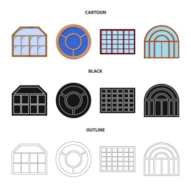 Kapı ve ön simge vektör tasarımı. Kapı ve hisse senedi için ahşap vektör simge kümesi.