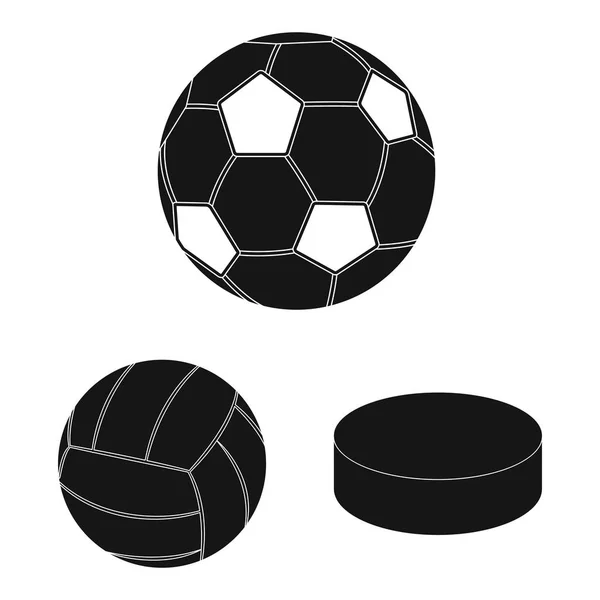 Vektor-Design von Sport und Ball-Logo. Set von Sport und athletischen Aktienvektoren Illustration. — Stockvektor