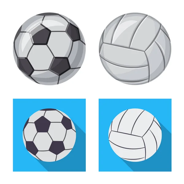Vektorové ilustrace ikony sportu a míč. Kolekce sport a sportovní vektorové ilustrace. — Stockový vektor