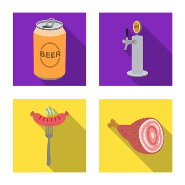 Bar ve pub logo yalıtılmış nesne. Pub ve hisse senedi için iç vektör ikon koleksiyonu.