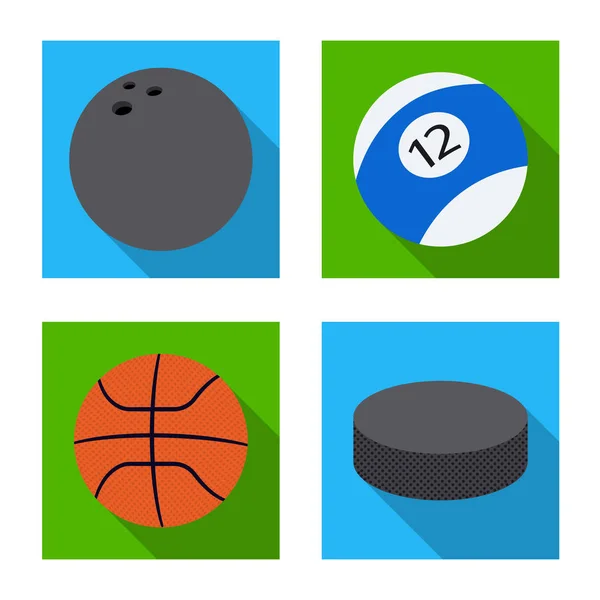 Vektorové ilustrace sportu a míč symbolu. Kolekce sport a sportovní vektorové ilustrace. — Stockový vektor