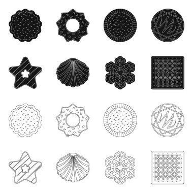 Bisküvi ve kek logo yalıtılmış nesne. Bisküvi ve çikolata hisse senedi simgesi için web topluluğu.