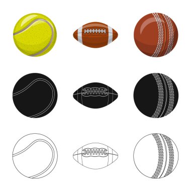 Spor ve topu simge vektör tasarımı. Spor ve web için atletik hisse senedi simgesi.