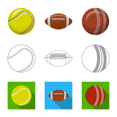 Spor ve topu simge vektör Illustration. Spor ve web için atletik hisse senedi simgesi.