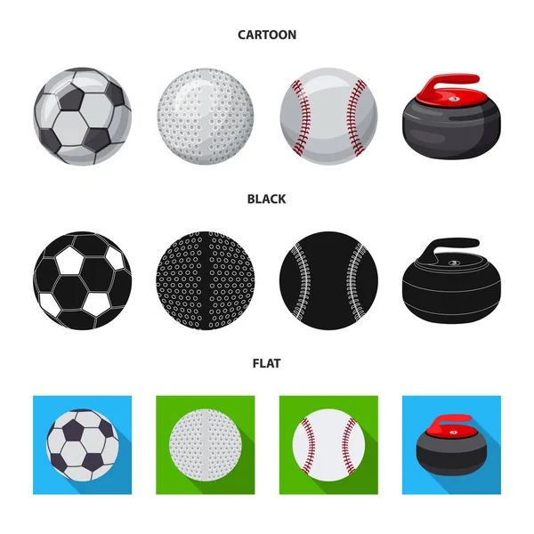 Vektor-Design von Sport und Ball-Logo. Sammlung von Sport und athletischen Aktienvektoren Illustration. — Stockvektor