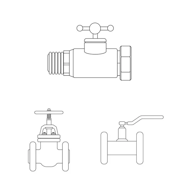 Objet isolé de tube et symbole de tube. Illustration vectorielle du tuyau et du pipeline . — Image vectorielle