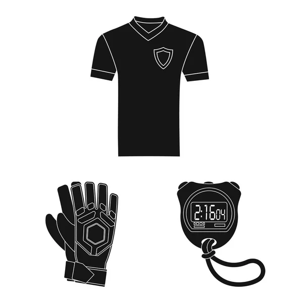 Conception vectorielle du symbole du soccer et de l'équipement. Ensemble de symbole stock de soccer et tournoi pour le web . — Image vectorielle