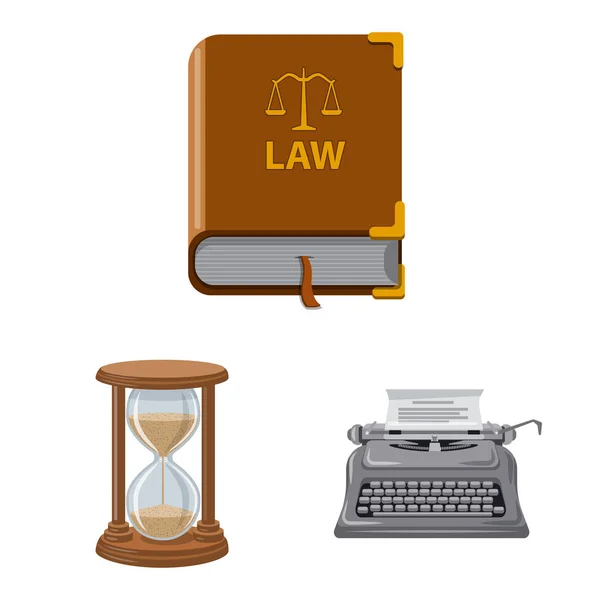 Ilustração vetorial da lei e logotipo do advogado. Conjunto de lei e símbolo de estoque de justiça para web . —  Vetores de Stock