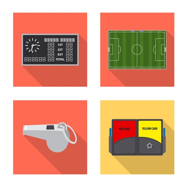 Ilustração vetorial do logotipo do futebol e da engrenagem. Conjunto de futebol e símbolo de estoque de torneio para web . — Vetor de Stock