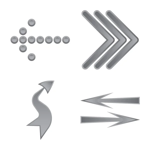 Conception vectorielle de l'élément et de l'icône flèche. Collecte des éléments et direction illustration vectorielle de stock . — Image vectorielle