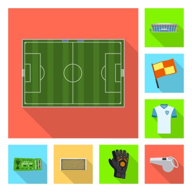 Futbol ve dişli işareti tasarımını vektör. Hisse senedi için futbol ve turnuva vektör simge kümesi.