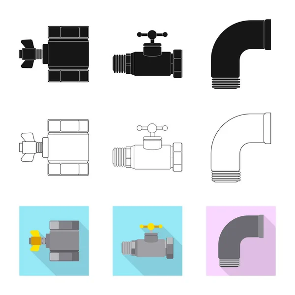 管道和管图标的矢量插图。用于 web 的管道和管线库存符号集. — 图库矢量图片