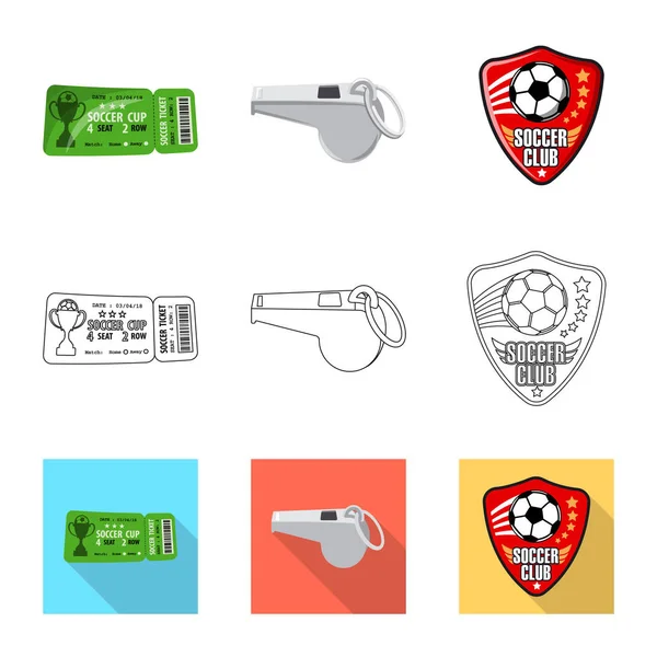 Elkülönített objektum a futball és fogaskerék ikonra. Gyűjtemény-ból foci és a verseny vektor ikon készlet. — Stock Vector