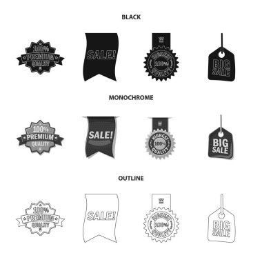 Bir amblem ve rozet işaret tasarım vektör. Amblem ve etiket stok vektör çizim seti.