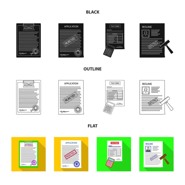 Illustration vectorielle de la forme et du symbole du document. Collecte de la forme et de la marque symbole stock pour le web . — Image vectorielle