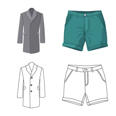 Adam ve giyim logo vektör tasarımı. Adam ve giyim hisse senedi vektör çizim topluluğu.