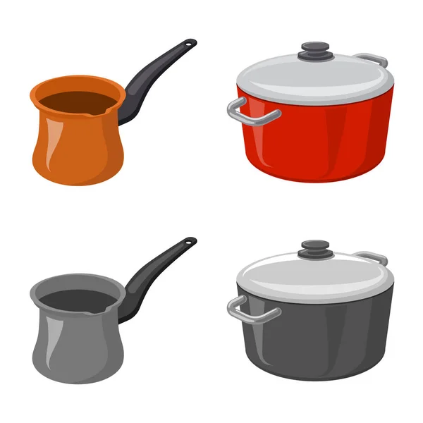 Изолированный объект кухни и знак повара. Коллекция векторной иконки для кухни и бытовой техники на складе . — стоковый вектор