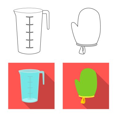 Mutfak ve yemek logo vektör Illustration. Hisse senedi için mutfak ve cihazı vektör simge topluluğu.