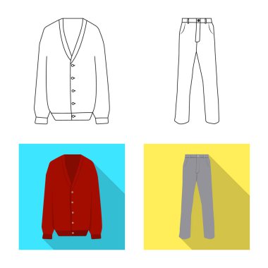 Adam ve giyim simge vektör Illustration. İçin örümcek adam ve giyim hisse senedi simgesi topluluğu.