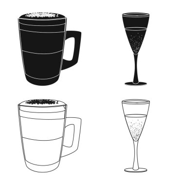 İçki ve bar simge vektör tasarımı. İçki ve parti hisse senedi simgesi için web topluluğu.