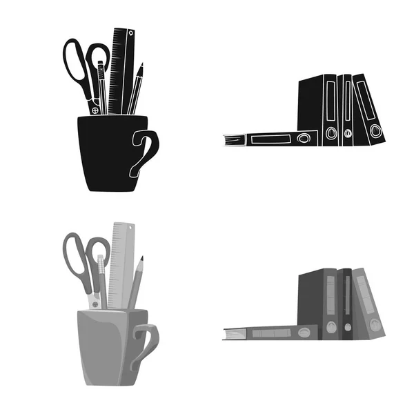 Vektorillustration von Möbeln und Arbeitssymbolen. Sammlung von Möbeln und Home Stock Symbol für das Web. — Stockvektor