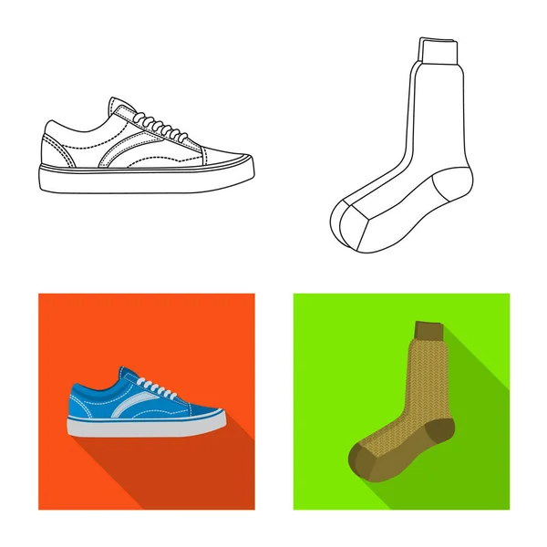 Vectorillustratie van mens en kleding pictogram. Collectie van mens en slijtage voorraad vectorillustratie. — Stockvector