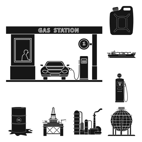 Izolovaný objekt znamení ropy a zemního plynu. Kolekce z ropy a benzínu burzovní symbol pro web. — Stockový vektor